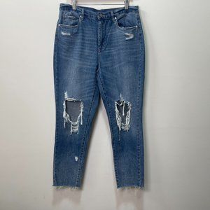 BLANK NYC The Rivington High-Rise Tapered Distressed Jeans sz 31